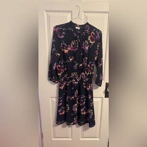 J. Crew Floral Dress - Black and Purple